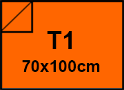 carta Cartoncino Burano TROPICO. T1. 140gr Arancio Tropico 56, formato T1 (70x100cm), 140grammi x mq bra575T1