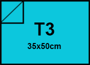 carta Cartoncino Burano REALE. T3. 140gr Azzurro Reale 55, formato T3 (35x50cm), 140grammi x mq.