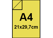 carta Cartoncino Burano SOLARE, A4, 200gr Giallo Solare 53, formato A4 (21x29,7cm), 200grammi x mq bra588