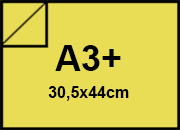 carta Cartoncino Burano SOLARE, a3+, 200gr Giallo Solare 53, formato a3+ (30,5x44cm), 200grammi x mq BRA588a3+