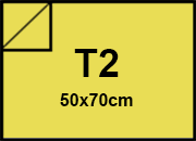 carta Cartoncino Burano SOLARE. T2. 140gr Giallo Solare 53, formato T2 (50x70cm), 140grammi x mq bra587T2