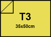 carta Cartoncino Burano SOLARE. T3. 140gr Giallo Solare 53, formato T3 (35x50cm), 140grammi x mq bra587T3