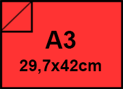 carta Cartoncino Burano SCARLATTO. A3. 140gr Rosso Scarlatto 61, formato A3 (29,7x42cm), 140grammi x mq bra591A3