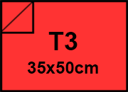 carta Cartoncino Burano SCARLATTO. T3. 140gr Rosso Scarlatto 61, formato T3 (35x50cm), 140grammi x mq bra591T3