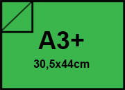 carta Cartoncino Burano BANDIERA. A3+. 140gr Verde Bandiera 60, formato A3+ (30,5x44cm), 140grammi x mq.