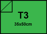 carta Cartoncino Burano BANDIERA. T3. 140gr Verde Bandiera 60, formato T3 (35x50cm), 140grammi x mq bra595T3