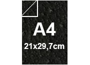 carta Cartoncino REMAKE CARAPACE Favini, MIDNIGHT NERO, formato A4 (21x29,7cm), 120grammi x mq BRA627