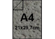 carta Cartoncino REMAKE CARAPACE Favini, SMOKE GRIGIO, formato A4 (21x29,7cm), 250grammi x mq BRA631