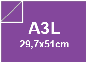 carta SimilLino Zanders Violetto146, 125gr, a3l per rilegatura, cartonaggio, formato a3l (29,7x50cm), 125 grammi x mq bra64a3l