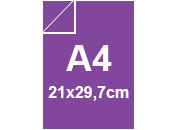 carta SimilLino Zanders Violetto146, 125gr, A4 per rilegatura, cartonaggio, formato A4 (21x29,7cm), 125 grammi x mq.