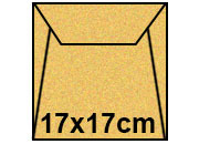 carta Buste gommate Majestic Favini Metallizzato MELLOW YELLOW, formato Q1 (17x17cm), 120grammi x mq.