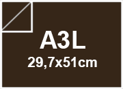 carta SimilLino Fedrigoni coloreTabacco, 125gr, a3l per rilegatura, cartonaggio, formato a3l (29,7x50cm), 125 grammi x mq bra73a3l