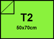 carta Cartoncino Burano PRATO, t2, 250gr Verde Prato 54, formato t2 (50x70cm), 250grammi x mq BRA821t2