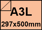 carta Cartoncino Burano SALMONE, a3l, 200gr Salmone 05, formato a3l (29,7x50cm), 200grammi x mq BRA828a3l