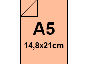 carta Cartoncino Burano SALMONE. A5. 140gr Salmone 05, formato A5 (14,8x21cm), 140grammi x mq bra827A5