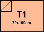 carta Cartoncino Burano SALMONE, t1, 200gr Salmone 05, formato t1 (70x100cm), 200grammi x mq BRA828t1