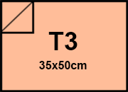 carta Cartoncino Burano SALMONE. T3. 140gr Salmone 05, formato T3 (35x50cm), 140grammi x mq bra827T3