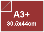 carta Cartoncino Burano INDIANO, a3+, 250gr Rosso Indiano 69, formato a3+ (30,5x44cm), 250grammi x mq.