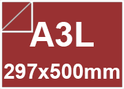 carta Cartoncino Burano INDIANO, a3l, 200gr Rosso Indiano 69, formato a3l (29,7x50cm), 200grammi x mq BRA855a3l