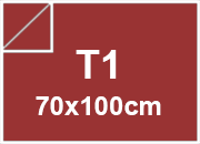 carta Cartoncino Burano INDIANO. T1. 140gr Rosso Indiano 69, formato T1 (70x100cm), 140grammi x mq bra853T1
