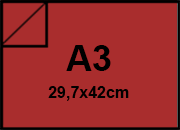 carta Cartoncino PrismaMonomarcatoFavini, Rubino a3, 220gr Rubino 08, formato a3 (29,7x42cm), 220grammi x mq.