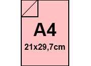 carta Cartoncino PrismaMonomarcatoFavini, Salmone A4, 220gr Salmone 25, formato A4 (21x29,7cm), 220grammi x mq.