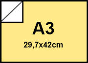 carta Cartoncino BindaKOTE CANARINO, A3, 250gr PASTELLO Canario 03, monolucido, formato A3 (29,7x42cm), 250grammi x mq bra918A3