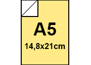 carta Cartoncino BindaKOTE CANARINO, A5, 250gr PASTELLO Canario 03, monolucido, formato A5 (14,8x21cm), 250grammi x mq bra918A5