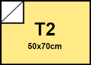carta Cartoncino BindaKOTE CANARINO, T2, 250gr PASTELLO Canario 03, monolucido, formato T2 (50x70cm), 250grammi x mq bra918T2