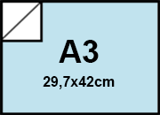 carta Cartoncino BindaKOTE CELESTE, A3, 250gr PASTELLO Celeste 06, monolucido, formato A3 (29,7x42cm), 250grammi x mq bra920A3