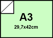 carta Cartoncino BindaKOTE VERDINO, A3, 250gr PASTELLO Verdino 04, monolucido, formato A3 (29,7x42cm), 250grammi x mq.