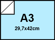 carta Cartoncino BindaKOTE CIELO, A3, 250gr COLORI FORTI Cielo 05, monolucido, formato A3 (29,7x42cm), 250grammi x mq bra922A3