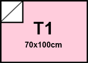 carta Cartoncino BindaKOTE ROSA, T1, 250gr PASTELLO Rosa 01, monolucido, formato T1 (70x100cm), 250grammi x mq bra925T1