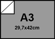 carta Cartoncino BindaKOTE ARGENTO, A3, 250gr METALLIZATO  Argento 25, monolucido, formato A3 (29,7x42cm), 250grammi x mq bra932A3