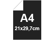 carta Cartoncino BindaKOTE BLACK A4. 250gr BLACK ON BLACK monolucido con retro nero, formato A4 (21x29,7cm), 250grammi x mq BRA983