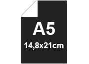 carta Cartoncino BindaKOTE BLACK A5. 250gr BLACK ON BLACK monolucido con retro nero, formato A5 (14,8x21cm), 250grammi x mq BRA983A5