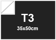 carta Cartoncino BindaKOTE BLACK T3. 250gr BLACK ON BLACK monolucido con retro nero, formato T3 (35x50cm), 250grammi x mq BRA983T3