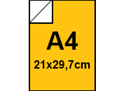 carta Cartoncino, Color,GialloMimosa, A4, 250gr Colorato su un Lato, Formato A4 (21x29,7cm), 250grammi x mq  bra435