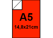 carta Cartoncino BindaKOTE ARANCIO, A5, 250gr COLORI FORTI Arancio 13, monolucido, formato A5 (14,8x21cm), 250grammi x mq bra950A5