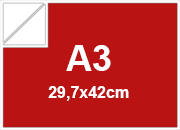 carta Cartoncino, Color, Rosso,a3, 250gr Colorato su un Lato, Formato a3 (29,7x42cm), 250grammi x mq  bra437a3