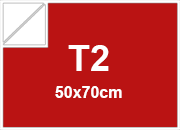 carta Cartoncino BindaKOTE ROSSO, T2, 250gr COLORI FORTI Rosso 12, monolucido, formato T2 (50x70cm), 250grammi x mq bra951T2