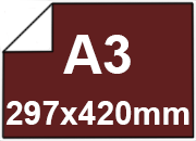 carta Cartoncino, Metal, RossoClaret, a3, 250gr Retro BIANCO, Formato a3 (29,7x42cm), 250grammi x mq bra439a3