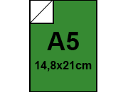 carta Cartoncino BindaKOTE PRATO, A5, 250gr COLORI FORTI Verde Prato 21, monolucido, formato A5 (14,8x21cm), 250grammi x mq bra956A5