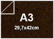 carta Cartoncino REMAKE CARAPACE Favini, AUTUMN MARRONE, formato A3 (29,7x42cm), 250grammi x mq BRA982a3