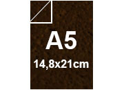 carta Cartoncino REMAKE CARAPACE Favini, AUTUMN MARRONE, formato A5 (14,8x21cm), 250grammi x mq BRA982a5