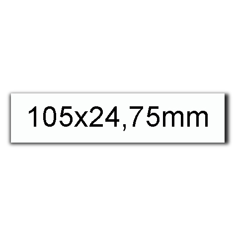 wereinaristea EtichetteAutoadesive, 105x24,75(24,75x105mm) Carta BIANCO, adesivo Permanente, angoli a spigolo, per ink-jet, laser e fotocopiatrici, su foglio A4 (210x297mm).
