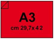 carta Cartoncino Polipropilene 1,2mm Rosso, formato A3 (29,7x42cm), 1000grammi x mq.