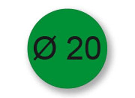 Bollini autoadesivi, CartaVERDE, diametro 20 API4862