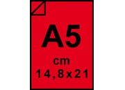 carta CartaAdesiva COLOR, Rosso, a5, 80gr Rosso, formato a5 (14,8x21cm), 80grammi x mq, retro 80grammi x mq bra1355a5