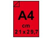 carta CartaAdesiva COLOR, Rosso, A4, 80gr Rosso, formato A4 (21x29,7cm), 80grammi x mq, retro 80grammi x mq bra1355